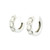 White Gold Hoop Earrings with Round Brilliant Diamonds SIM-10599
