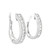White Gold Brilliant-Cut Diamond Hoop Earrings MKD-10283