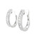 White Gold Brilliant-Cut Diamond Hoop Earrings MKD-10283