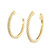Yellow Gold Hoop Earrings with Round Cut Diamonds SIM-10477