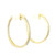 Yellow Gold Inside/Out Hoop Earrings with Round Cut Diamonds GBC-12993