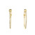 Yellow Gold Inside/Out Hoop Earrings with Round Cut Diamonds SIM-10479