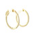 Yellow Gold Inside/Out Hoop Earrings with Round Cut Diamonds SIM-10479