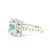 White Gold Diamond Cocktail Ring with Cushion Cut Aquamarine SIE-10663