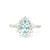 White Gold Diamond Ring with Pear-Shaped Aquamarine LJI-10063