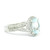 White Gold Diamond Ring with Oval Cabochon Aquamarine LJI-10084