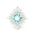 Blue Topaz and Diamond Cocktail Ring in White Gold DOV-10090