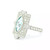 White Gold Ring with Marquise Blue Topaz and Brilliant Diamonds DOV-10089