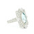 White Gold Ring with Marquise Blue Topaz and Brilliant Diamonds DOV-10089