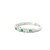 White Gold Diamond and Emerald Alternating Gemstone Ring LJI-10029