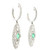White Gold Drop Earrings with Emerald and Diamond Accents DC-10888