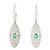 White Gold Drop Earrings with Emerald and Diamond Accents DC-10888