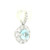 White Gold Diamond Halo Pendant with Round Brilliant Aquamarine 565-10139