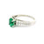 White Gold Diamond Ring with Oval Emerald Cabochon MKD-10102