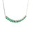 Emerald and Diamond White Gold Smile Necklace LJI-10108