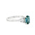 White Gold Diamond Ring with Bluish Green Peacock Sapphire RPG-10373