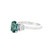 White Gold Diamond Ring with Bluish Green Peacock Sapphire RPG-10373