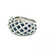 White Gold Diamond Ring with Deep Blue Sapphire Cabochons DC-10864