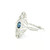 White Gold Cocktail Ring with Deep Blue Cabochon Sapphire RPG-10349