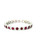 White Gold Eternity Ring with Round Cabochon Red Ruby Gemstones RBS-11441