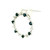 White Gold Pendant with Deep Blue Cabochon Sapphire Halo SG-10326