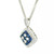 White Gold Pendant with Deep Blue Sapphire and Diamond Accents 560-11620