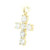 Yellow Gold Lab Grown Diamond Cross Pendant LGD-10123