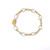 18k Yellow and White Gold Chain Bracelet with Round Brilliant Diamonds DC-10928