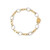 18k Yellow and White Gold Chain Bracelet with Round Brilliant Diamonds DC-10928