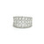 14k White Gold Multistone Ring with Round Brilliant Diamonds MEM-10050