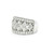 18k White Gold Honeycomb Ring with Round Brilliant Diamonds DC-10827