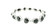 14k White Gold Diamond Bracelet with Fancy Black Diamonds MKD-10094