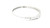 Elegant 18k White Gold Oval Diamond Bangle Bracelet BRC-10009