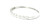 Elegant 18k White Gold Oval Diamond Bangle Bracelet BRC-10009