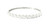 Elegant 18k White Gold Oval Diamond Bangle Bracelet BRC-10009