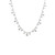 14k White Gold Necklace with Round Brilliant Cut Diamond Drops 584-10022