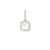 14k White Gold Halo Pendant with Cushion Cut Diamond 560-11626