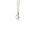 14k White Gold Halo Necklace with Round Brilliant Cut Diamonds 560-11605