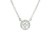 14k White Gold Halo Necklace with Round Brilliant Cut Diamonds 560-11605