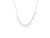 14k White Gold Diamond Round Brilliant Cut Dangle Necklace 560-11621