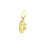 14k Yellow Gold Halo Pendant with Round Brilliant Cut Diamonds 14-10420