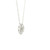 14k White Gold Diamond Cushion Shape Double Halo Pendant Necklace CP-10005