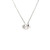 Oval Cut Diamond Bezel Pendant Necklace in 14k White Gold SIM-10490