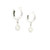 14k White Gold Dangle Earrings with Round Brilliant Cut Diamonds 203-10892