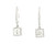 14k White Gold Dangle Halo Earrings with Cushion Cut Diamonds GBC-11812