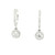 14k White Gold Drop Earrings with Round Cut Diamonds 203-10871
