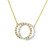 14k Yellow and White Gold Interlocking Circle Diamond Pendant Necklace LJI-10091
