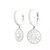 18k White Gold Dangle Earrings with Round Cut Diamonds ALM-10079