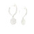 18k White Gold Dangle Earrings with Round Brilliant Cut Diamonds AV-10091