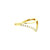 Diamond Chevron Band Ring in 14k Yellow Gold GBC-12962
